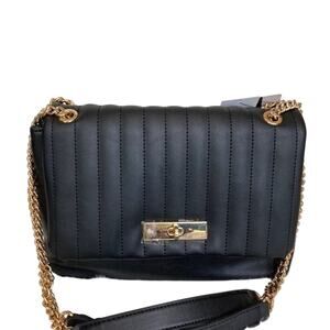 Brand New Beautiful Black NINE WEST  Vegan Shoulder/ Purse/Handbag Smooth